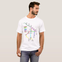 Carte cycliste de Fort Collins - T-shirt homme