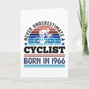 Carte Cycliste né en 1966 60e anniversaire Cadeaux Cycli
