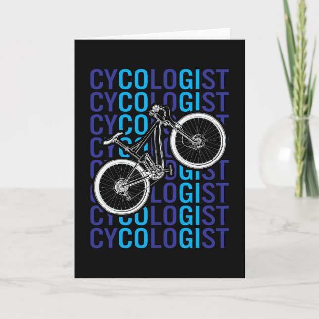 Carte Cycologue Drôle Vélo Cyclisme Amusement (Devant)