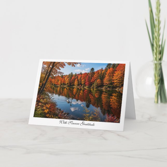 Carte Cygne d'automne (Devant)