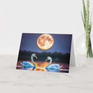 Carte Cygnes de l'anniversaire du mariage