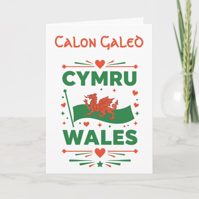 Carte Cymru Dragon Rouge Pays de Galles (Devant)