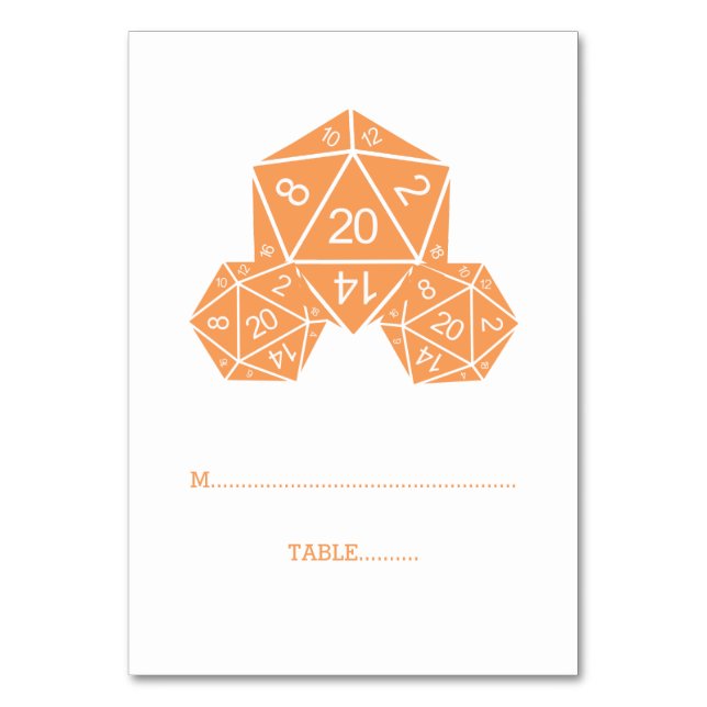 Carte D20 Dice Place Orange (Par défaut)