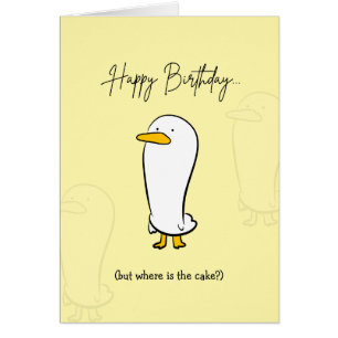 Carte d’anniversaire de canard amusant - Où est le
