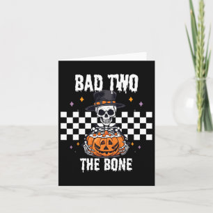 Carte D Au Costume D'Halloween Squelette Osseux
