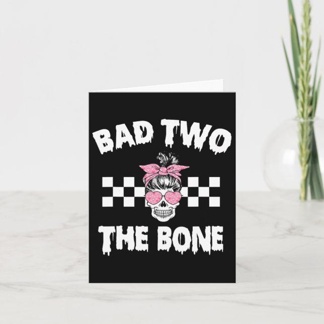 Carte D Deux L'Os Anniversaire 2e Halloween 2 Ans (Devant)
