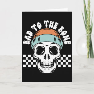 Carte D jusqu'à l'os squelette Halloween deux anniversai