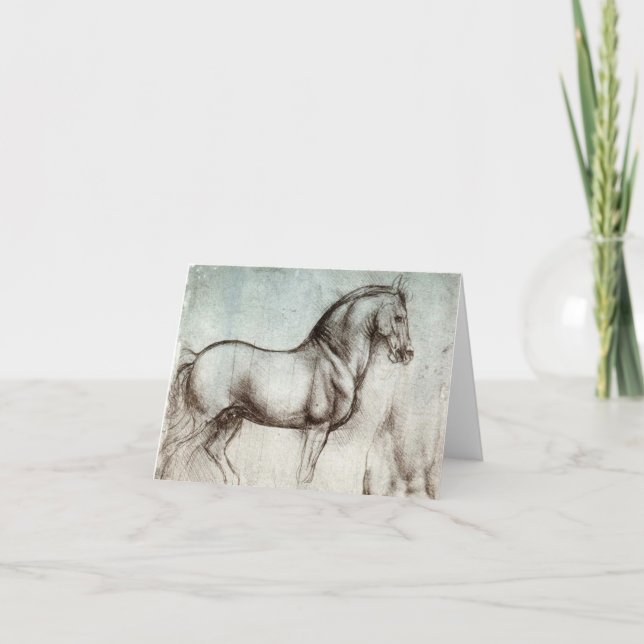 Carte Da Vinci Horse Study Renaissance Sketch Art (Devant)