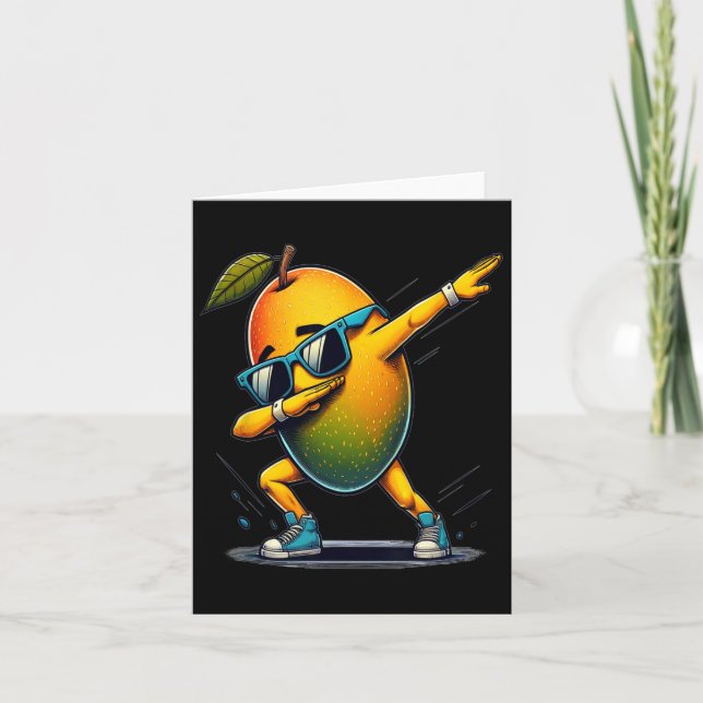 Carte Dab Dance Mango Danser Danser Dabbing Fruit (Devant)