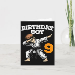 Carte Dabbing 9 Anniversaire Boy Karate 9 Anniversaire B