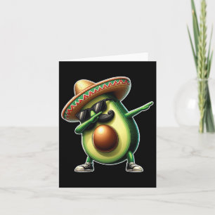 Carte Dabbing Avocat Drôle de Vegan Amateur de Nourritur