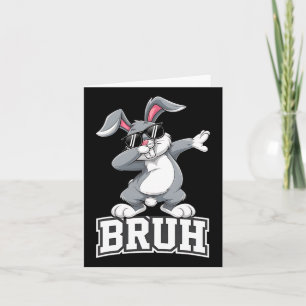 Carte Dabbing Bunny Jour de Pâques Dab Bruh Bunny Ados g