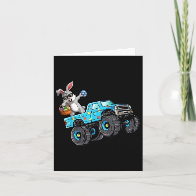 Carte Dabbing Bunny Joyeux Monster de Pâques Amateurs de (Devant)