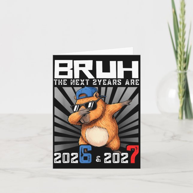 Carte Dabbing Capybara 67 Nye 2026 Boys Kids New Year Ev (Devant)