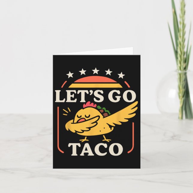 Carte Dabbing Dabbing Taco Allons-y Taco 1 (Devant)