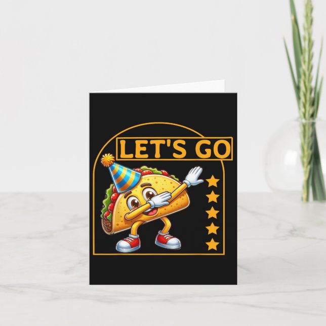 Carte Dabbing Daco Dabbing Taco Allons Taco Humour de fê (Devant)
