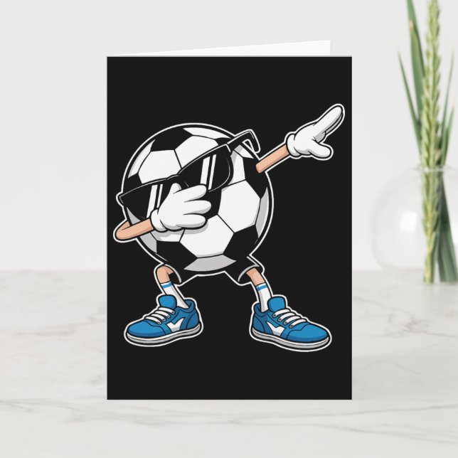 Carte Dabbing de foot cool Ll avec des lunettes de solei (Devant)