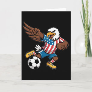 Carte Dabbing drôle Ld Eagle Usa Soccer - Drapeau Usa So