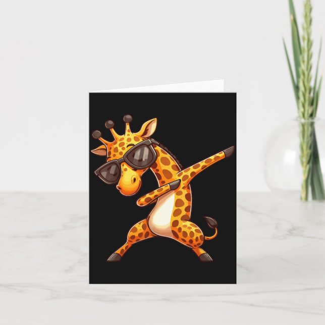 Carte Dabbing Giraffe  (Devant)