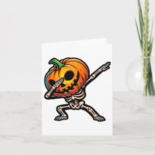 Carte Dabbing Halloween squelette garçons farce plaisant