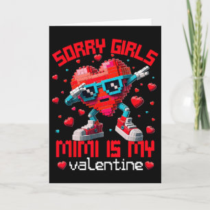 Carte Dabbing Heart Désolées les filles Mimi Valentine B