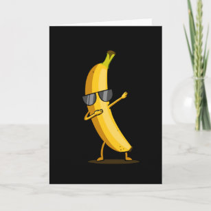 Carte Dabbing Jaune Banana Dab Dansant Funky Fruit