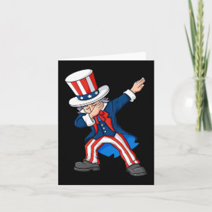 Carte Dabbing Oncle Sam 4 juillet Dab Garçons Filles Enf