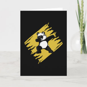 Carte Dabbing Panda Ours mignon Animal drôle Amour Cadea