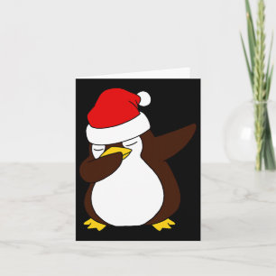 Carte Dabbing Père Noël Penguin Noël Pour Filles Et Garç