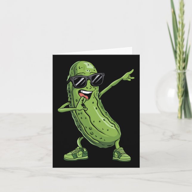 Carte Dabbing Picker Dancing Concombre Drôle Sungl Produ (Devant)