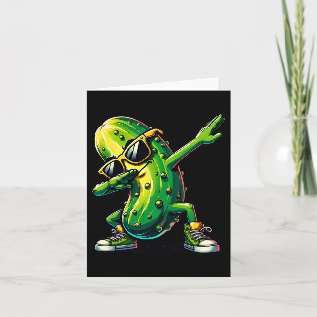Carte Dabbing Pickle Dancing Cucumber Picker Lover Dab (Devant)