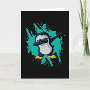 Carte Dabbing Pinguin Dab Cold Ice Funny Cool cadeau