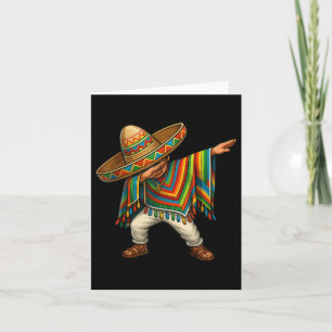 Carte Dabbing Poncho Mexicain Boy Dab Cinco De Mayo Somb