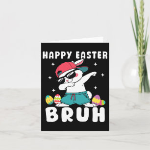 Carte Dabbing Rabbit Jour de Pâques Oeufs Dab Garçons Fi