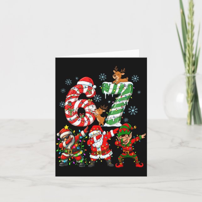 Carte Dabbing Santa Elf Friends Christmas Boys Girls Men (Devant)