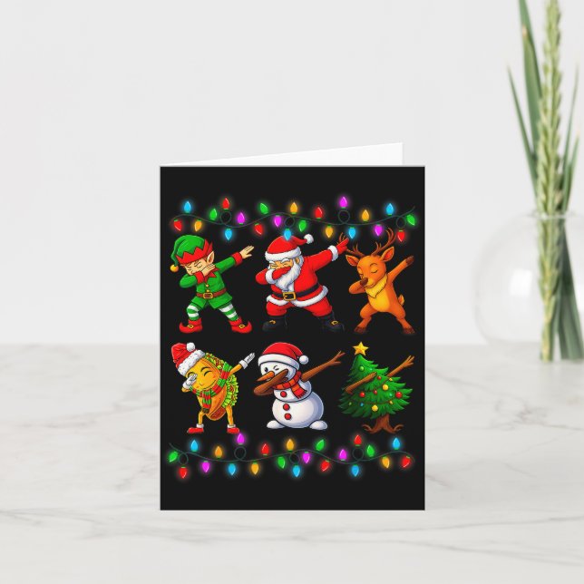 Carte Dabbing Santa Elf Friendship Christmas Boys Kids X (Devant)