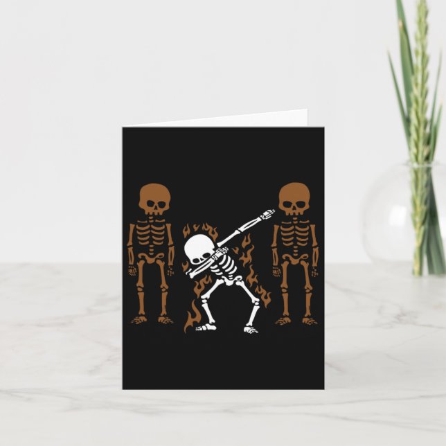 Carte Dabbing Skeleton Dab Dance Halloween Cadeau (Devant)