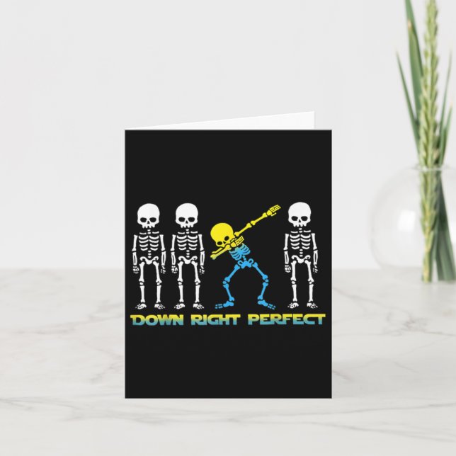 Carte Dabbing Skeleton Down Droite Syndrome parfait vers (Devant)