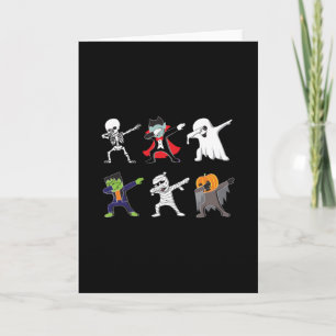 Carte Dabbing Skeleton Halloween, Halloween, garçons Dab
