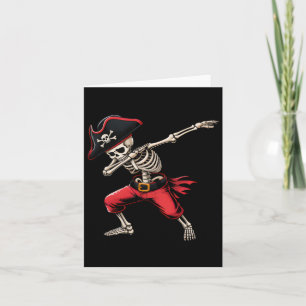 Carte Dabbing Skeleton Pirate Boys Enfants Drôle Hallowe