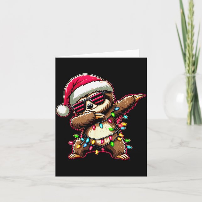 Carte Dabbing Sloth Xmas For Kids Boys Girl Sloth Lover  (Devant)