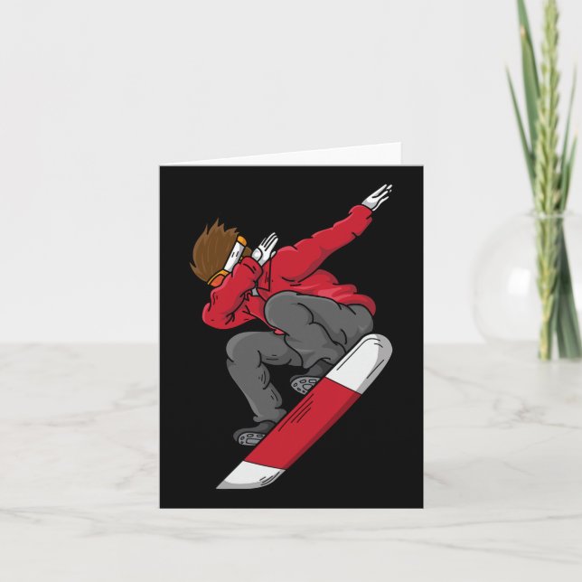 Carte Dabbing Snowboard mignon Snowboard Dabbing Dab Sk (Devant)