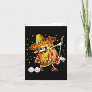 Carte Dabbing Taco Jouer Golf Cinco De Mayo Joueur Mex