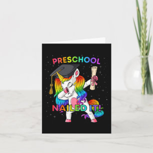 Carte Dabbing Unicorn Preschool Ncloué It Graduation Gir