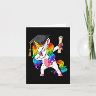 Carte Dabbing Unicorn School Graduation Dab Girls Kids T