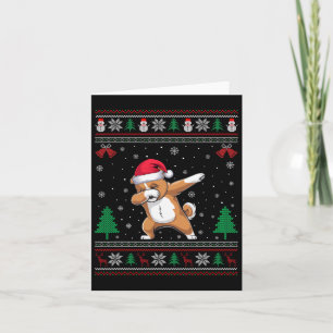 Carte Dabbing Zuchon Chien Santa Hat Garçons Filles Enfa