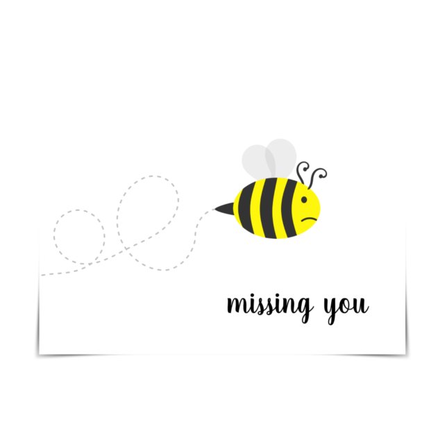 Carte d'abeille triste "Missing You" (Créateur téléchargé)