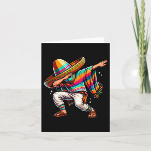 Carte Dabing mexicain Poncho Sombrero Dab garçon Fiesta