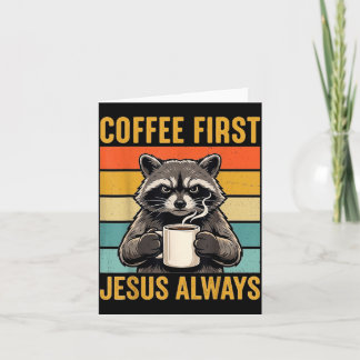 Carte D'abord du café, Jésus toujours chrétien drôle Rat