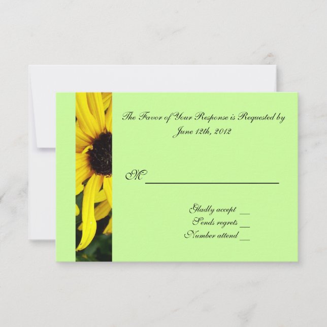 Carte d'acceptation mariage RSVP (Devant)